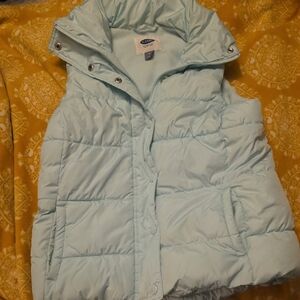 Old Navy Light Blue Quilted Puffer Vest Womens Medium